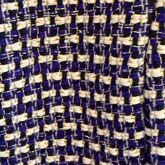 J. Crew Silk Blend Tweed Lady Jacket/blazer Purple White Metallic Like New Sz 4 - Picture 4 of 12